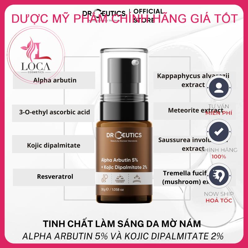 Serum drceutics arb Alpha Arbutin 5% + kojic Dipalmitale 2%, giúp sáng da, dưỡng da xỉn màu 2