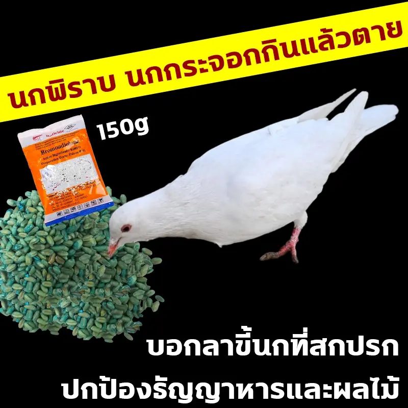 [เก็บเงินปลายทาง]ทรงพลังยาเบื่อนก มา1ตัว ตาย1ตัว 150gซื้อ1แถม2 กำจัดนก บอกลาขี้นกที่สกปรก เหยื่อกำจัดนกพิราบ ไล่นก มีผล100%