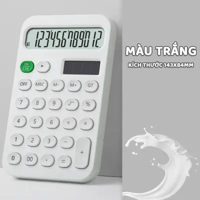 Máy Tính Bấm  Hiển Thị 12 Số - Thiết Kế Nhỏ Gọn, Màu Tươi Sáng, Nút Chống Trượt Tiện Lợi Cho Học Sinh máy  tính cầm tay 8