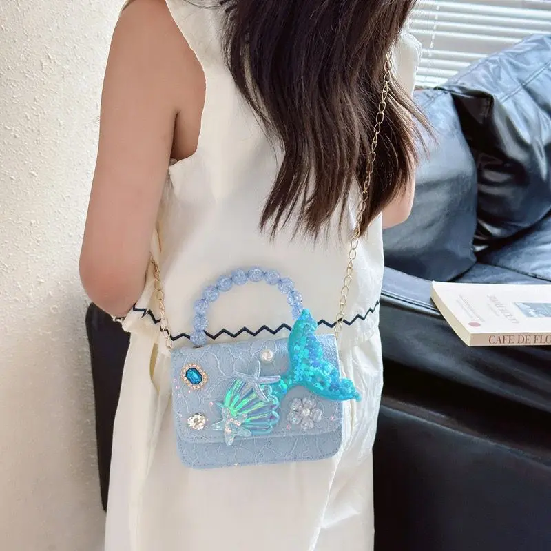 [Brandedbaby] Tas Selempang Blink Blink Mermaid Tas Fashion Glitter Mermaid Premium 2