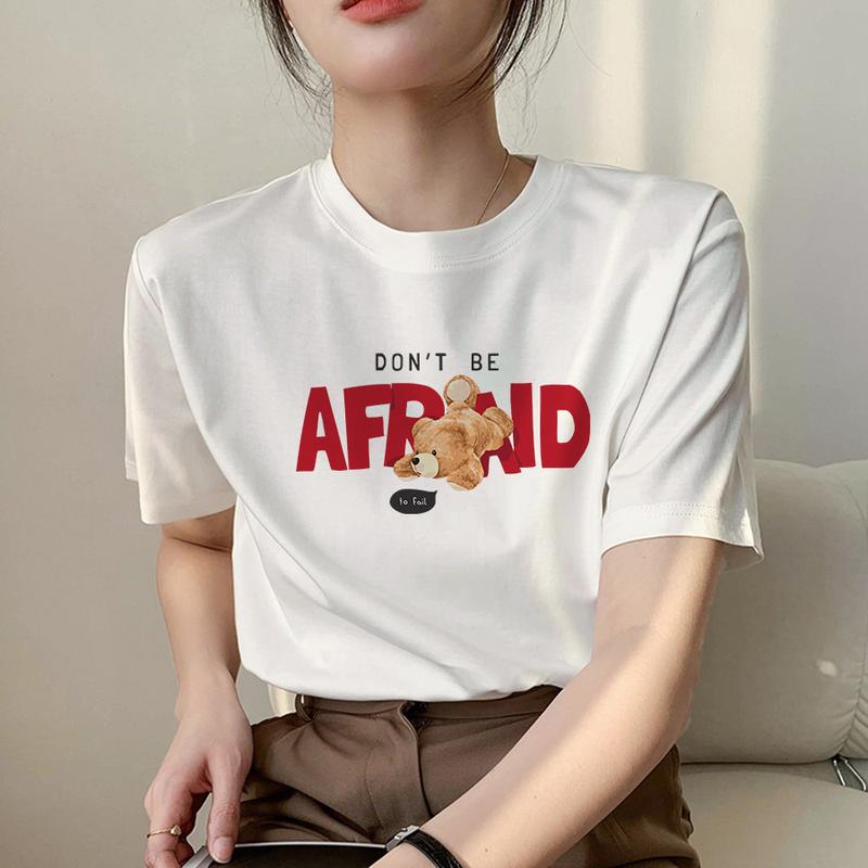 Áo Thun Cotton ngắn Tay Cho Nữ, Bán Chạy, Thương Hiệu Chính Hãng, In Chữ, Thích Hợp Cho Mùa Hè, Ngoại Cỡ, Dáng Rộng Thường Ngày Thích Hợp Cho Mùa Đông, Quần Áo Nữ 6