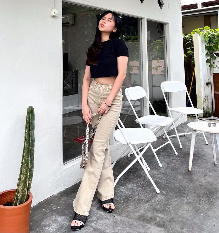 GS-Jeans Cutbray Velicia Cream-streetch jeans Wanita Panjang 1