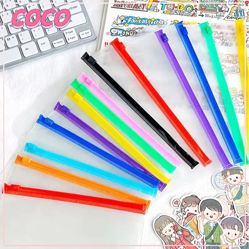 ziplock binder/Kantong Serbaguna Pouch Zipper Ziplock Warna Binder 6 Ring A6/A5-coco market 0