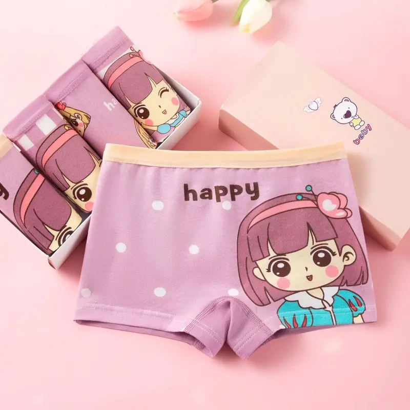 Sét 4 chíp đùi cho trẻ em vải cotton mềm mát dành cho bé gái từ 8-45kg 3