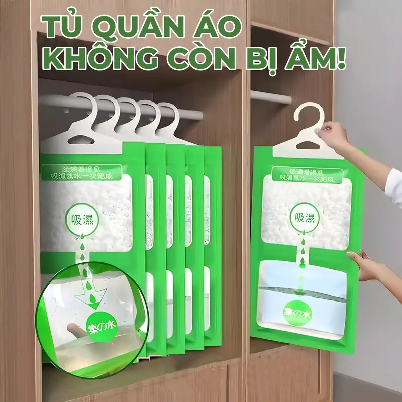 Mua 20 Tặng 2 Gói Hút Ẩm Công Nghệ Cao - Hút Ẩm Nhanh, Khử Mùi Hiệu Quả, Dùng Cho Mọi Không Gian 0