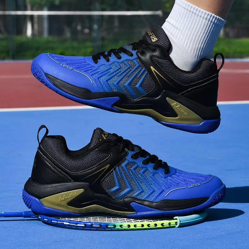 In Stock Professional Badminton Shoes Tennis Shoes Volleyball Shoes Table Tennis Ball Shoes plus Size Badminton Shoes Men's and Women's Breathable Shock-Absorbing Wear-Resistant Summer Sole with Carbon Plate Shock Pad Breathable and Comfortable
