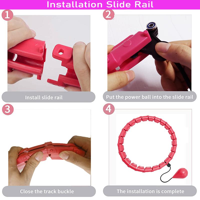 Product Introduction of Fitness Hoop Weights to Exercise At Home Sports Entertainment Sport Equipment Hulahp for Slimming Gym Ring Portable Body 5