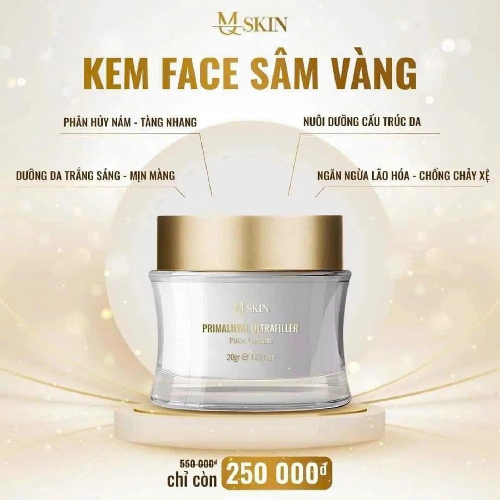 Kem Face Ngày Sâm Vàng - Căng Bóng Sáng Mịn Kem Face . Skincare Kem Face Dưỡng Ẩm Da Làm Đẹp Da Nữ Women Chăm Sóc Da kemdưỡngtrắng  damặt kembôi demodex kemngay