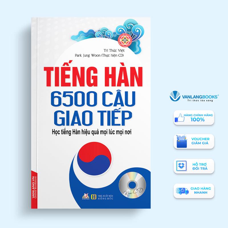 Sách Tiếng Hàn - 6500 Câu Giao Tiếp (Kèm Cd) - Vanlangbooks tu hoc tieng han