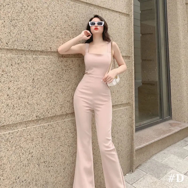 (5 màu) Jumpsuit Beliss Store hở eo quần loe sang chảnh thiết kế cao cấp 3
