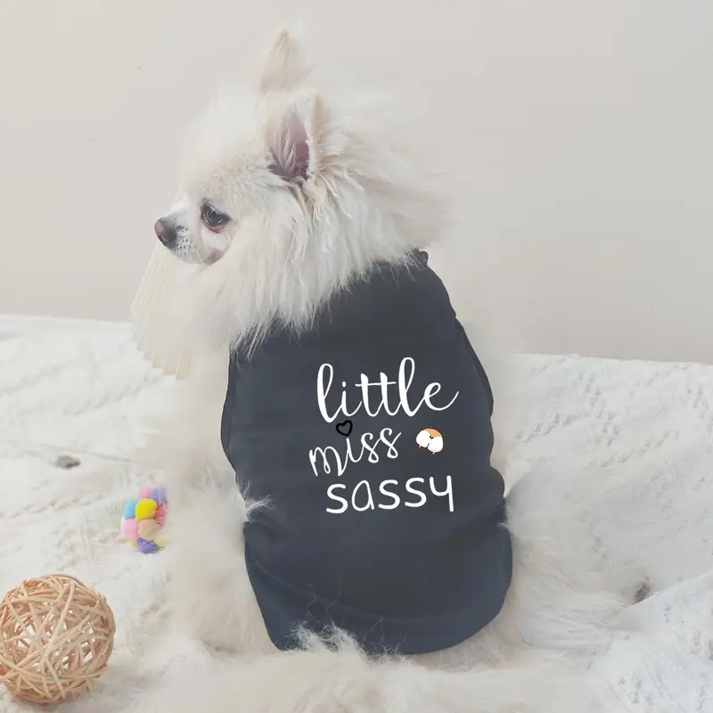 Fashionable Letter Print Pet Vest, Breathable Lightweight Pet Clothing for Small Dogs & Cats, Easy To Stretch Design Pet Clothes for Summer 2