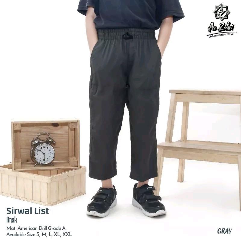 Sirwal List Anak Laki Laki Celana Panjang Harian Bahan American Drill Grade A Polos Hitam Navy Fashion 5