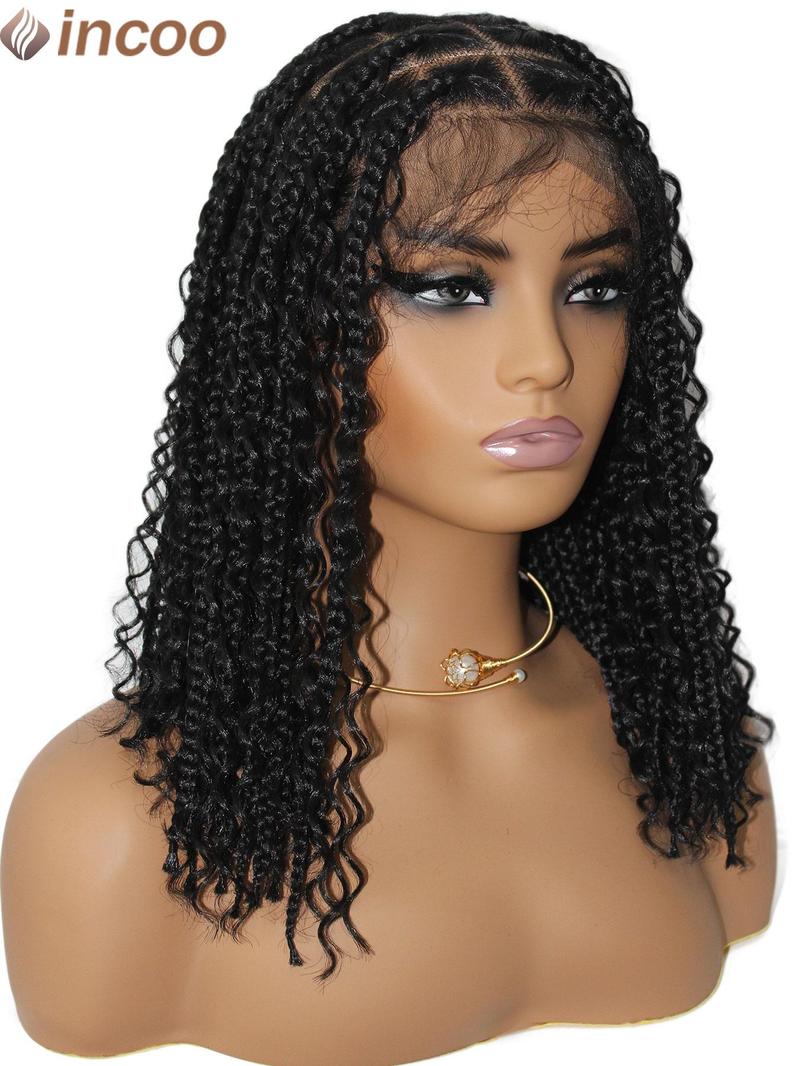 Product Introduction of 14 Inch Box Braided Wig, Full Lace Front Wig, Short Bob Braided Wigs for Women 7