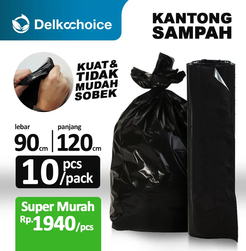 KANTONG PLASTIK SAMPAH HITAM BESAR HITAM 8