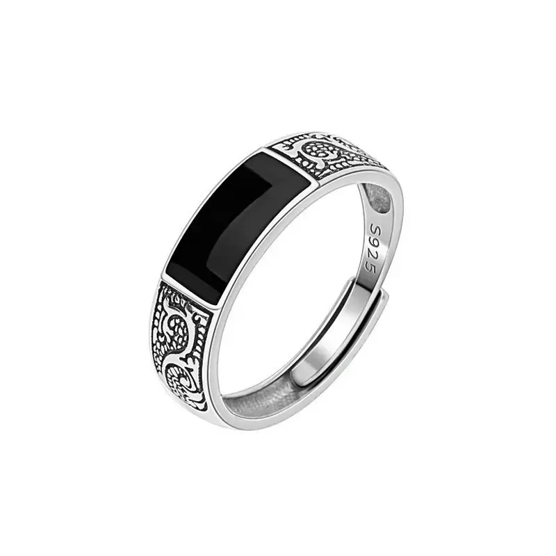 Nhẫn Thép Titan Thời Trang Châu Âu Và Mỹ Phong Cách Cổ Điển Họa Tiết Rồng, Nhẫn Có Thể Điều Chỉnh Mở Bữa Tiệc Đơn Nam Hip Hop, Mua 1 Tặng 1 Ưu Đãi Miễn Phí 5