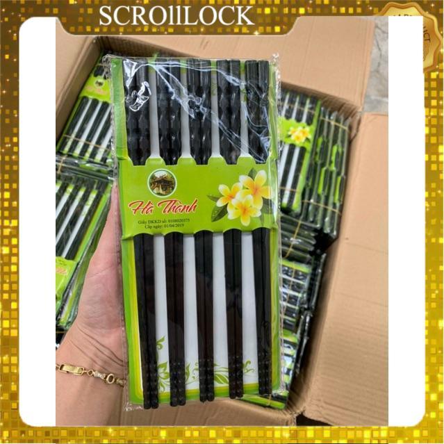 Vỉ 10 đôi đũa nhựa chịu nhiệt- Đũa nhựa - SLock 0