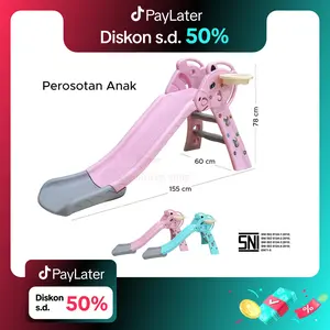 Mainan Perosotan Anak Prosotan Seluncuran Anak FREE Ring Playground Kuda Plastik Murah 001-M1102