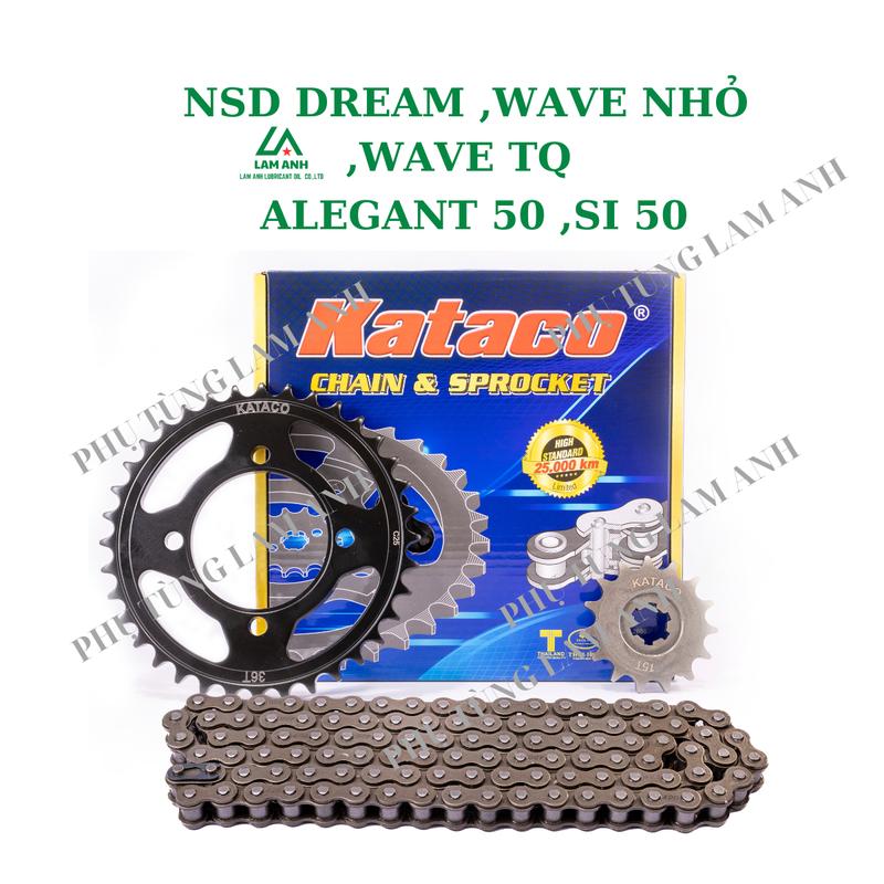 Nhông Sên Dĩa Wave nhỏ dream ,wave zx si 50cc ,angela 50 KATACO - Siêu Bền Chạy Êm Phụ Tùng xe máy