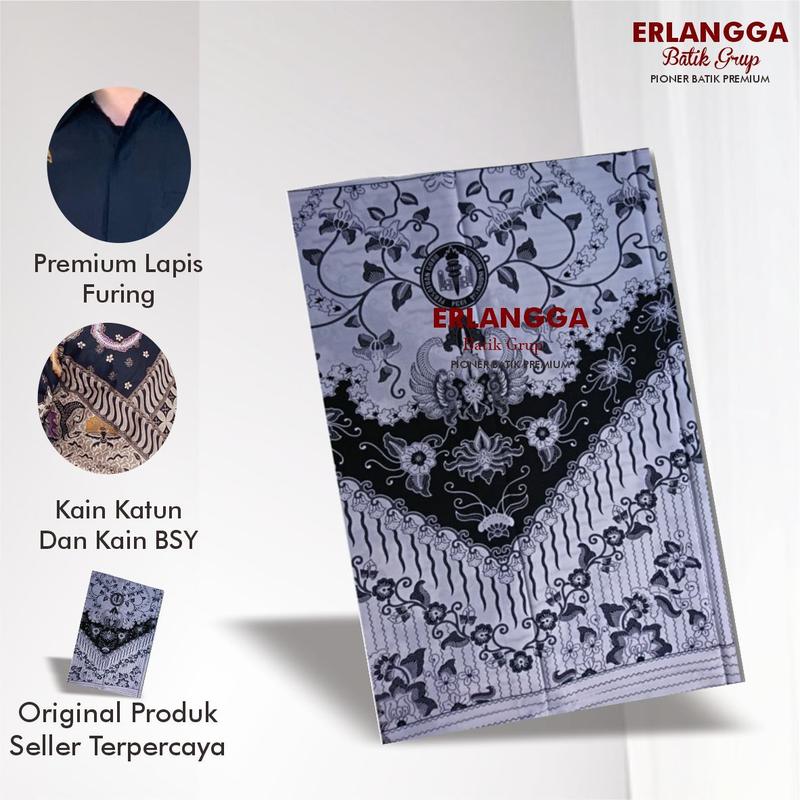 Seragam Batik PGRI Pria Wanita Terbaru Full Furing Erlangga Group 4