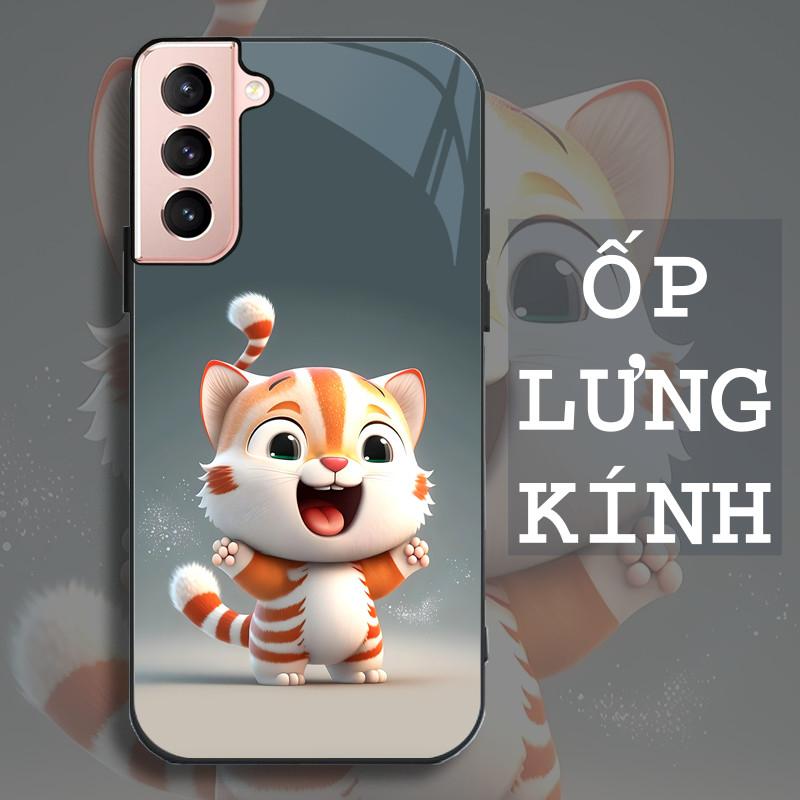 Ốp Lưng cho Samsung GALAXY S21 5G,S21 ULTRA S21 PLUS 5G S21 FE 5G Mặt kính cường lực CON GIÁP NGỘ NGHĨNH