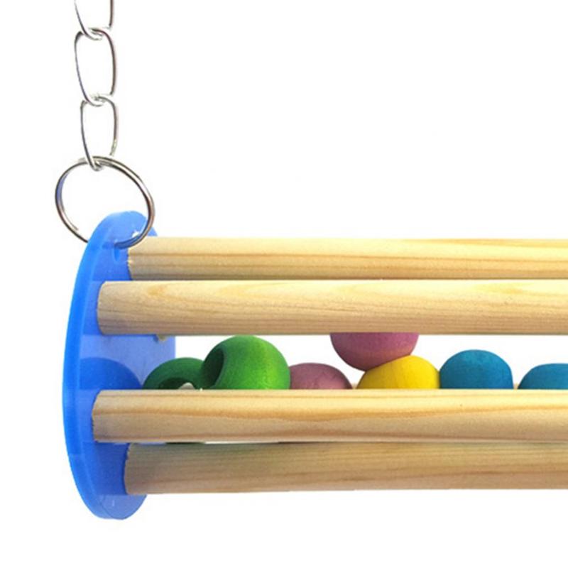Product Introduction of Pet Bird Squirrel Parrot Bead Chain Chewing Climbing Swing Bite Toy Cage Decor Birds Accessoires Parrot Accessories Bird Toys 4