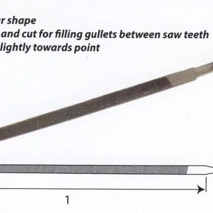 Tekiro Kikir Segitiga Slim Taper Slim Files 4 Inch Kikir Gergaji 2