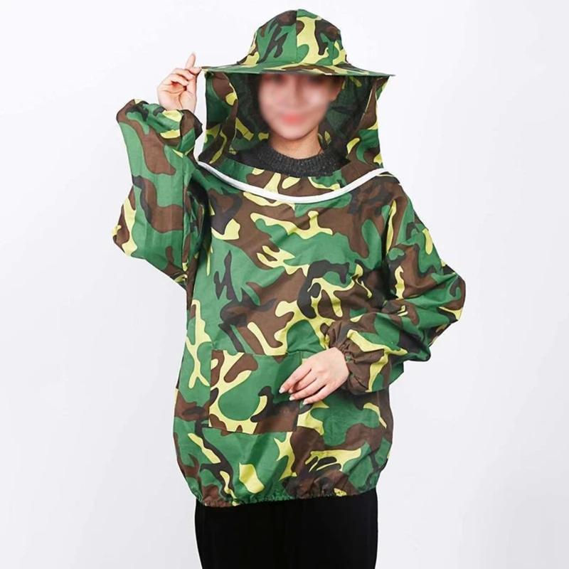 Farming Clothing Breathable Siamese Beekeeping Suit with Hat Bee Clothes Safty Durable Bee Keeping Top For Outdoor Garden 6