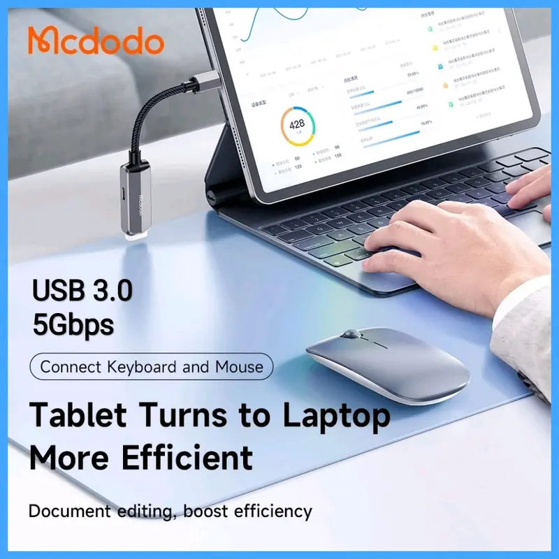 Mcdodo OTG Type C ke USB 3.0 dan Charger 60W Flashdisk Hardisk 2TB 3