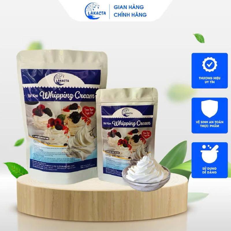 Bột Whipping Cream LAKACTA béo ngậy - Kem tươi cho đồ uống và làm bánh