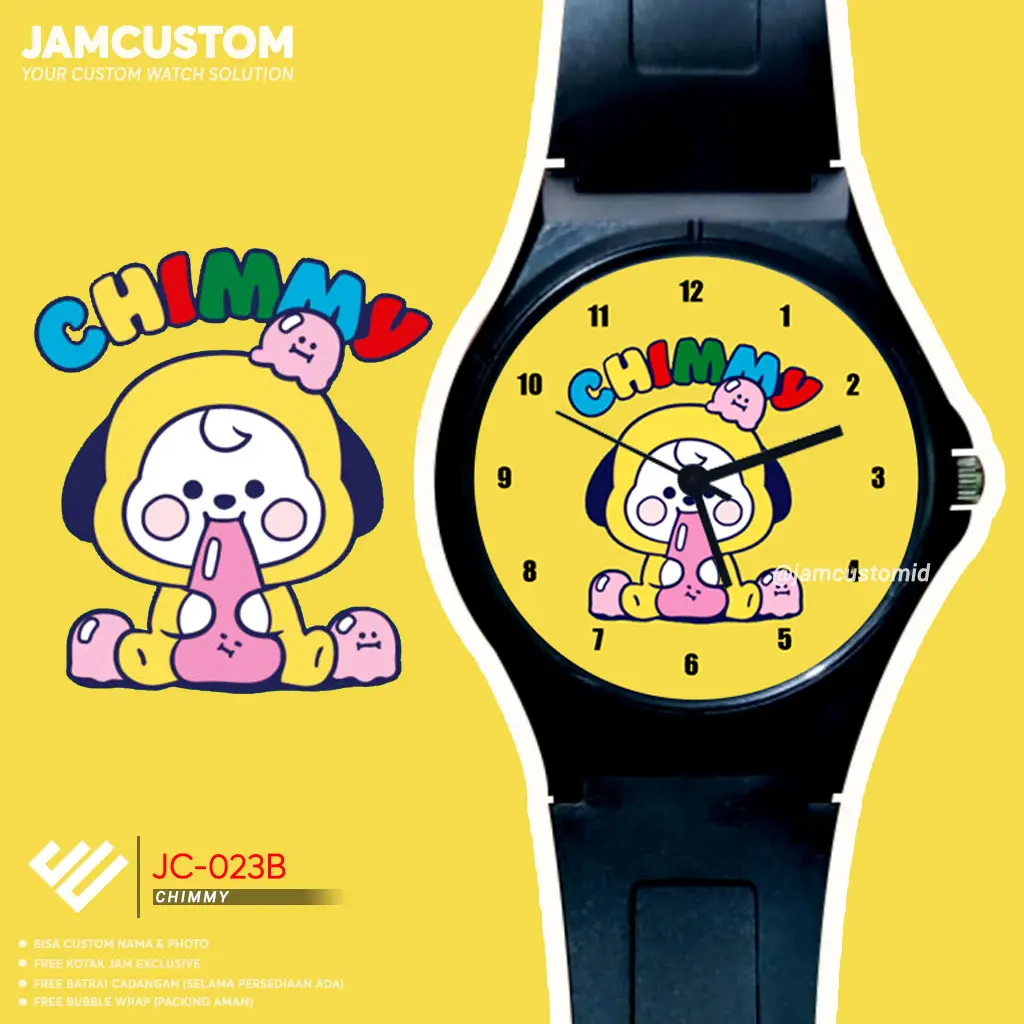 JC-023B | Jam Tangan Custom BT21 | Q2 Rainbow