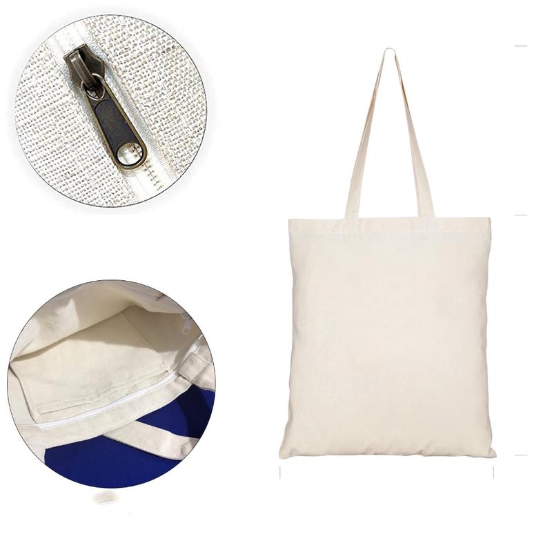 Túi tote túi vải canvas Ginko Trơn có dây kéo ( túi con) nhiều màu 7