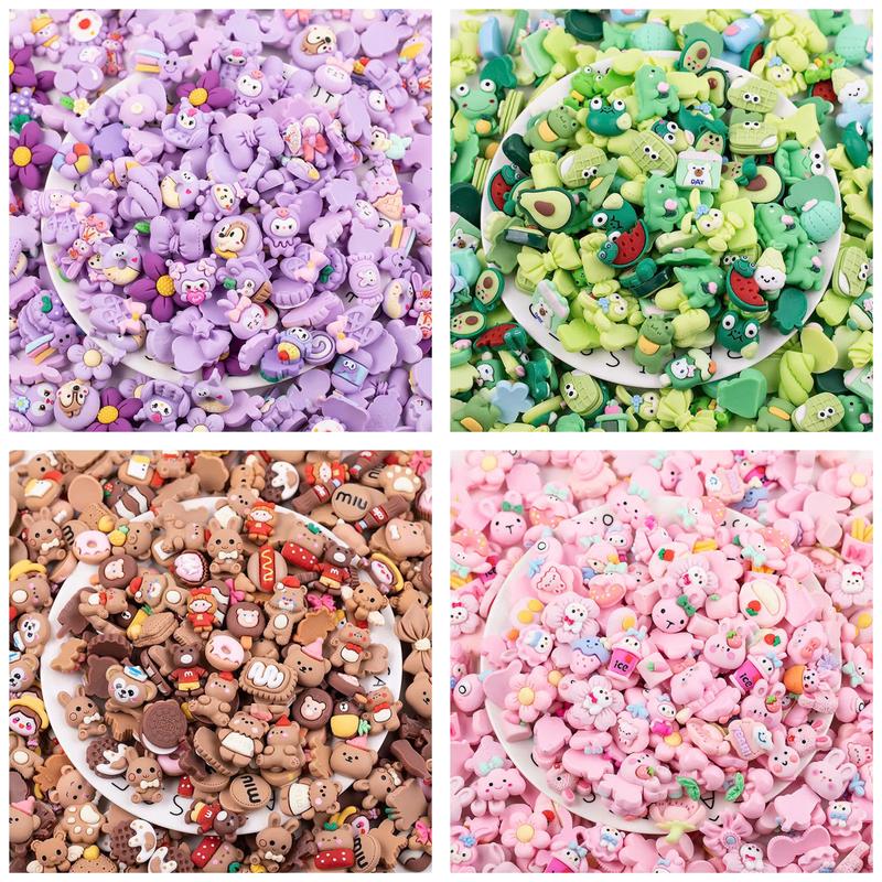 (Tặng keo) Charm slime, Sticker charm cute dán mũ bảo hiểm, trang trí tiểu cảnh, trang trí ốp điện thoại theo tone màu