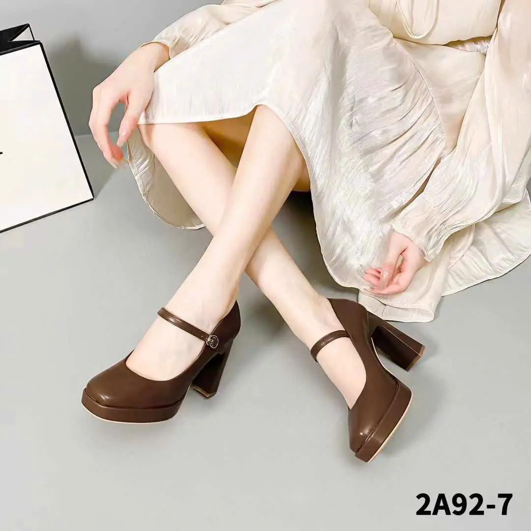 [Thắm toản shoes] giày nữ da xịn đế trụ hai đế mã 2A92-7,quảng châu cao cấp