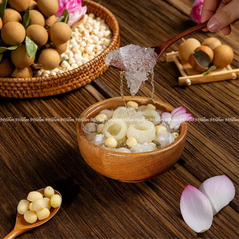 Combo 2 set Chè Long nhãn Hạt sen Tuyết yến 94Farm Nước Trà, Tea 3