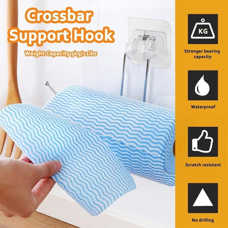 Giá Đỡ Thanh Treo Rèm, Kẹp Cố Định, Giá Đỡ Có Thể Điều Chỉnh, Giá Đỡ Thanh Treo Không Cần Đục Lỗ, Giá Đỡ Móc Treo Rèm Tường Dính, Thích Hợp Sử Dụng Trong Gia Đình, 1 Cái 1