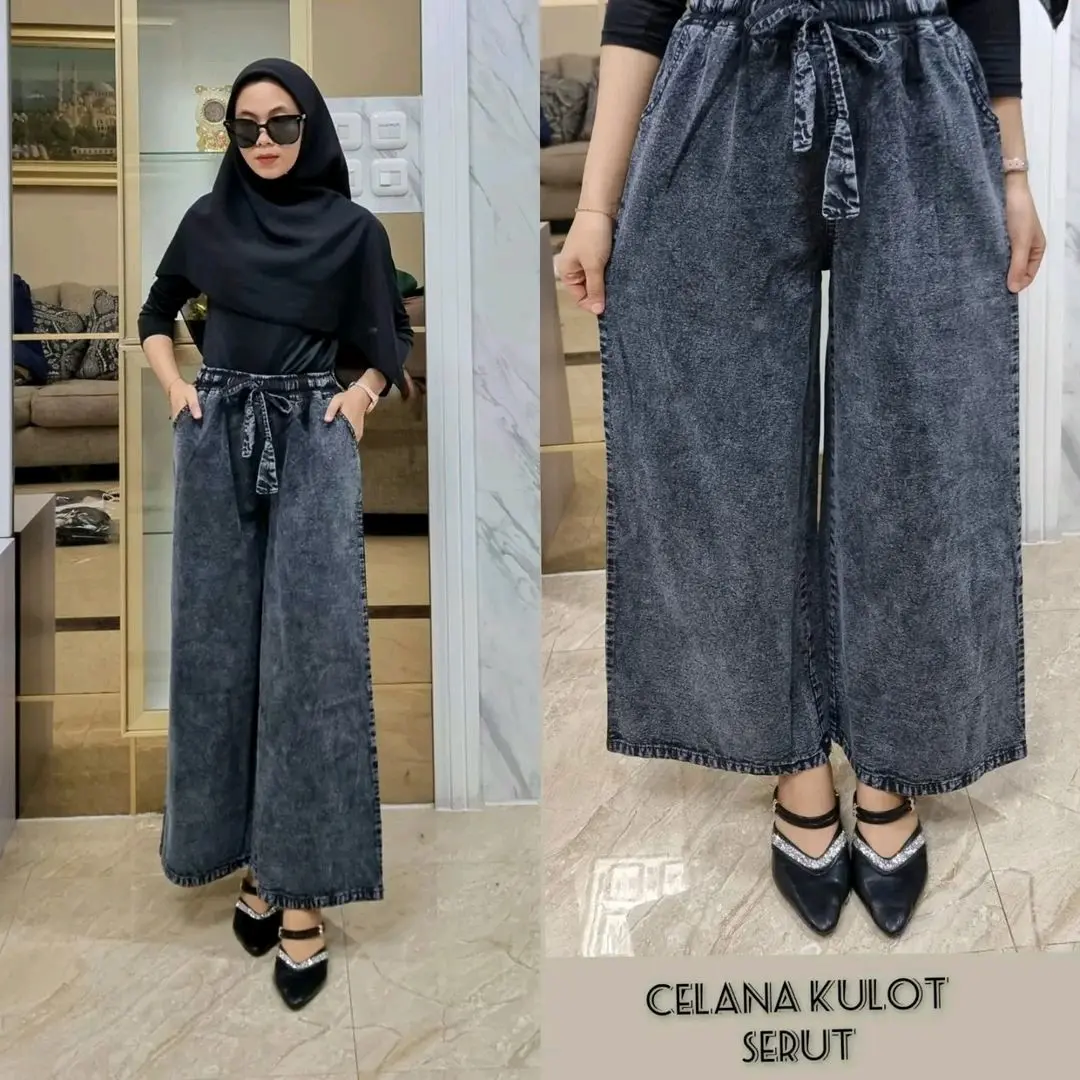 Kulot Jeans Snow Pinggang Full Karet Muat BB 50-100