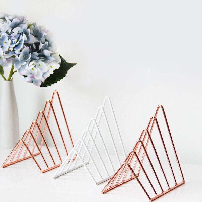 Triangle Design Desk Organizer Space-saving Iron Stationary Storage ...