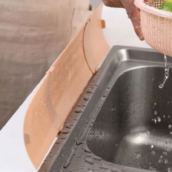 Sink Splash Board 28 cm - 49.8 cm Papan Penahan Air Cipratan Bak Cuci Piring Bisa Dipanjangin Buah Hijau