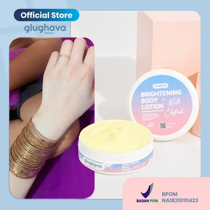 GLUGHAVA -  NEW Upgrade Size 150gr - Glughava Brightening Day Lotion+ Milk Ekstrak 0