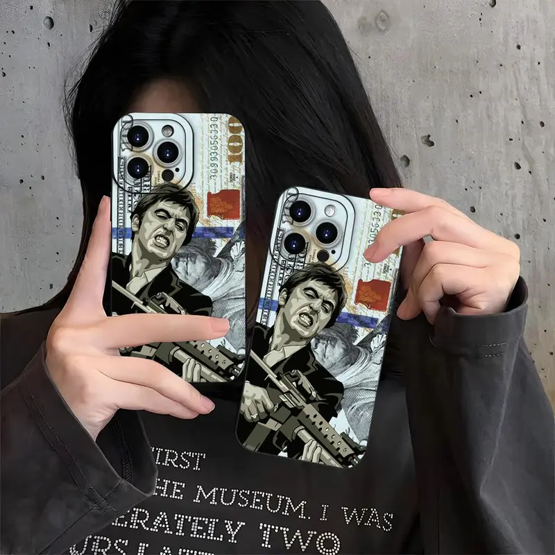 Cool Money Pattern Phone Case, Soft TPU Cellphone Protective Cases, Total Protective Shockproof Mobile Phone Cover for iPhone 11 12 13 14 15 16 Pro Max/Pro/Plus 6