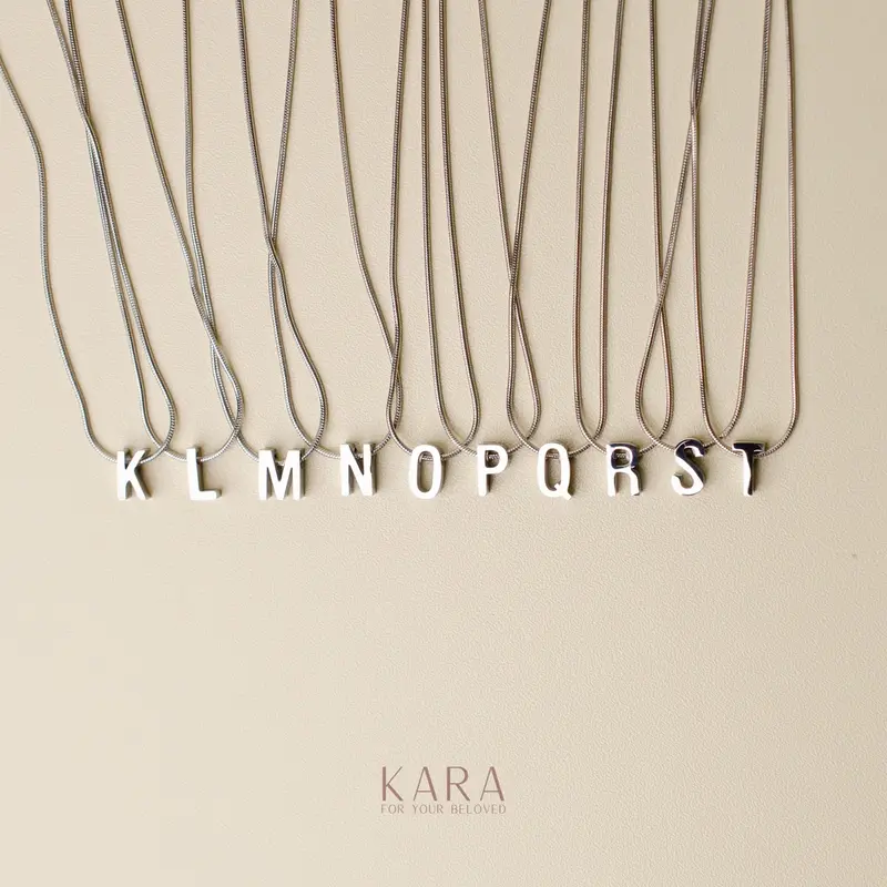 KARA - Alphie Kalung Liontin Alphabet Huruf | Stainless Steel 316L 6