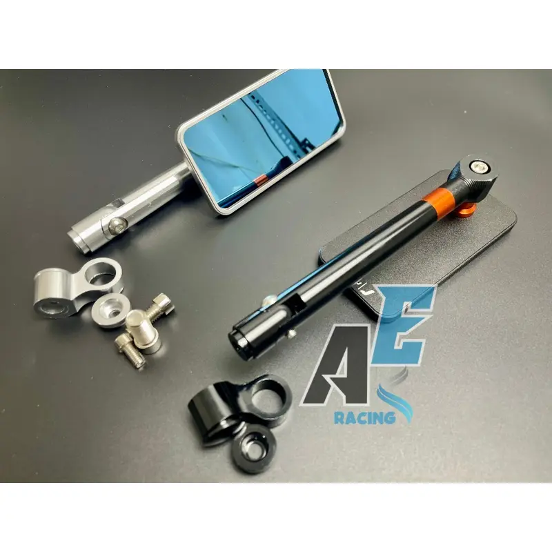 Kính chiếu hậu Rizoma vuông kiểu iphone - mặt kính xanh chống chói - thân nhôm CNC 1