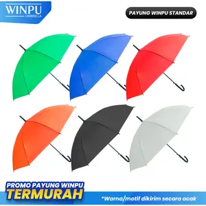 WINPU Payung Standard Otomatis Warna Polos Pastel Premium Quality Obral Termurah
