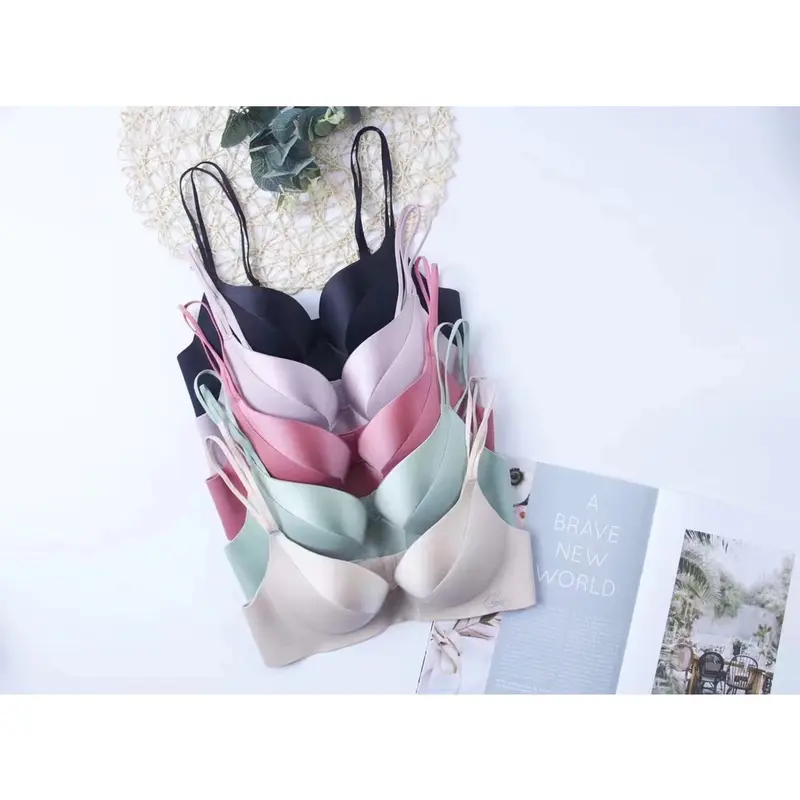 Push Up Bra Motif Polos Deep V 097 Size 34 36 38 Bahan Kualitas Premium Serat Kapas Spandeks Seamless Tidak Membekas Tali Anti Melorot Tidak Nyeplak Jiplak BH Pengait 3 Busa Tipis Tanpa Kawat Remaja Wanita Perempuan Dewasa Cewek Sexy Seksi Pakaian Dalam 1
