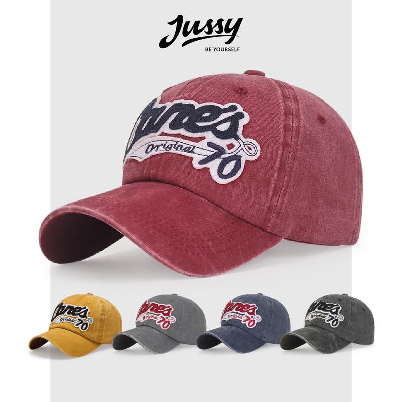  Mũ Lưỡi Trai Y2K Thêu Chữ CANES Jussy Official Nón Kết Nam Nữ Form Rộng Vành Che Nắng Vải Jean Wash Bạc Màu Cá Tính 