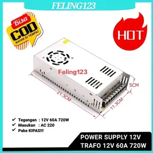 Trafo Adaptor Power Supply 12v 60a FULL POWER Murnipower