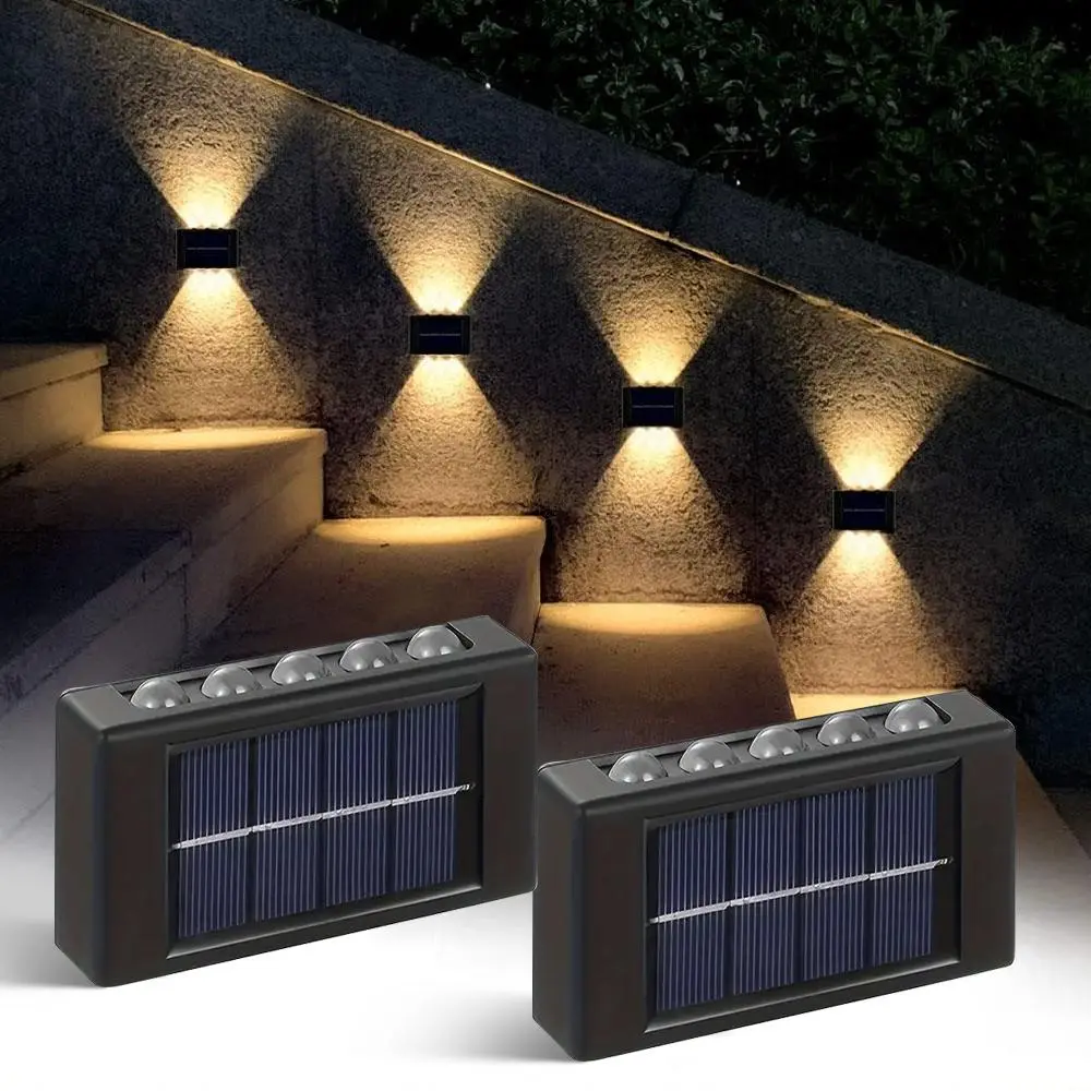 Solar Powered Outdoor Wall Light, Waterproof LED Wall Mounted Light, Outdoor Lighting Suitable for Garden, Courtyard, Porch