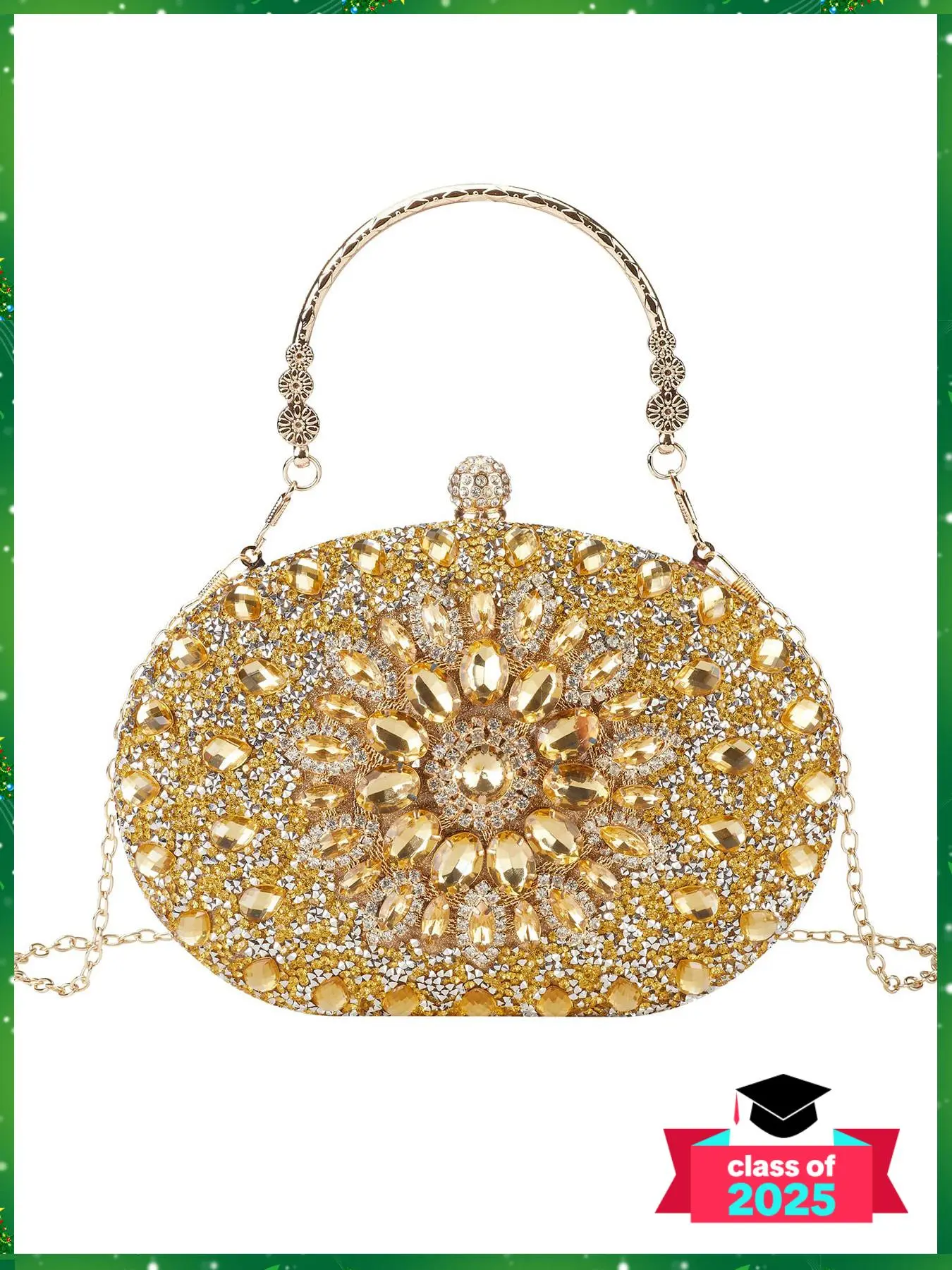 Women's Elegant Bling Rhinestone Decor Evening Bag, 2025 New Style Exquisite Trendy Evening Bag, Fashionable Bling Bag for Party Prom & Wedding Decoration Gift, Luxury Handbags, Mother's Day Gift