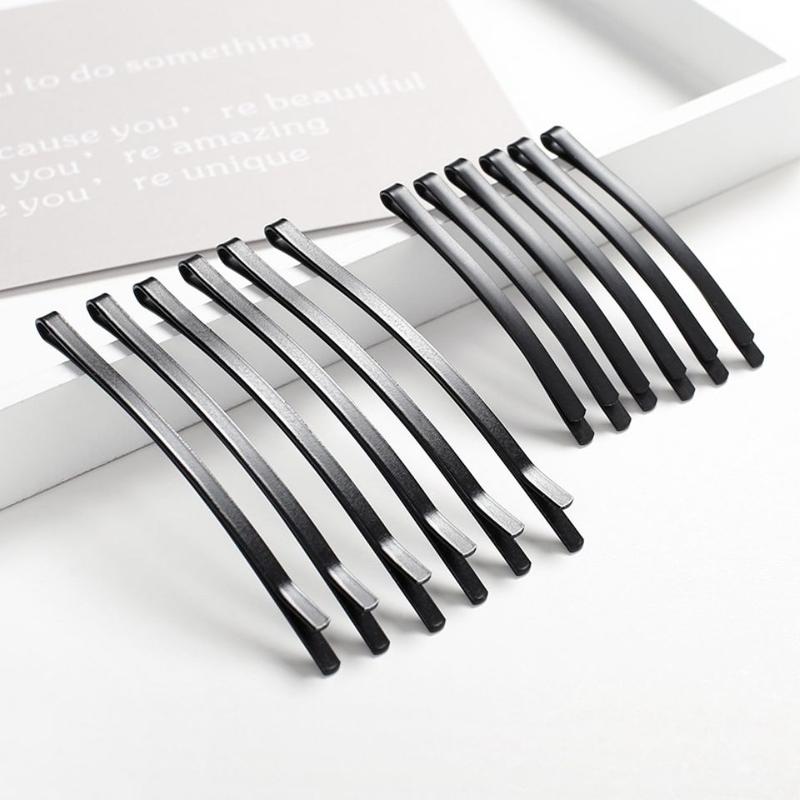 Product Introduction of Black Clip Women's Curved Broken Hair Little Clip Headdress Hairpin Bang Clip Summer Large Size Barrettes Clip Side 1