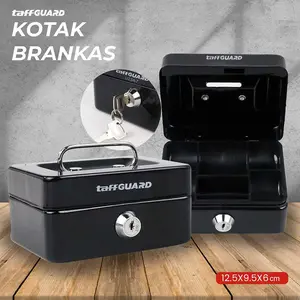 AFFSELV Kotak Brankas Uang Safebox Key Lock 12.5x9.5x6cm - JJZS67